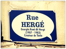 panneau rue hergé