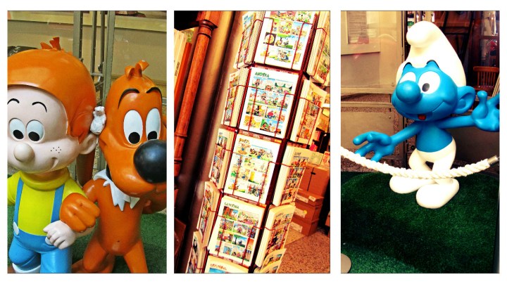 boule et bill, planches de bd et schtroumpf